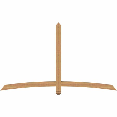 Ekena Millwork Bellingham Timber Gable Bracket, Western Red Cedar, 84"W x 49"H x 3 1/2"D x 3 1/2"F, 14/12 Pitch GBW084X49X0404BEL00SWR